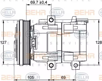 BEHR HELLA SERVICE 8FK 351 113-211