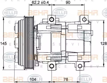 BEHR HELLA SERVICE 8FK 351 113-361