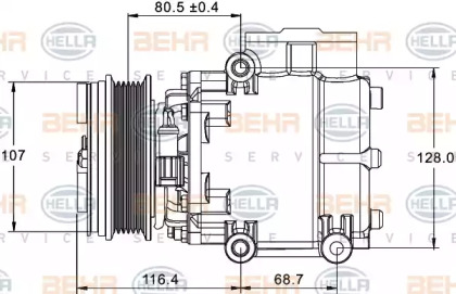 BEHR HELLA SERVICE 8FK 351 334-101