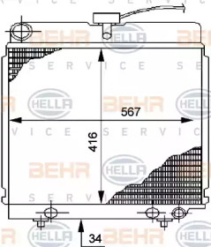 BEHR HELLA SERVICE 8MK 376 710-491