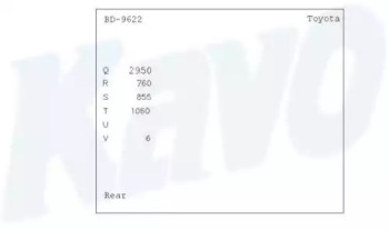 KAVO PARTS BD-9622