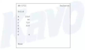 KAVO PARTS BR-1722