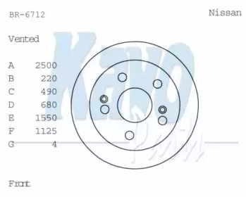 KAVO PARTS BR-6712