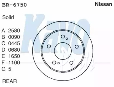 KAVO PARTS BR-6750