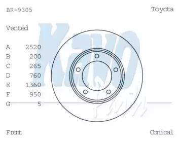 KAVO PARTS BR-9305