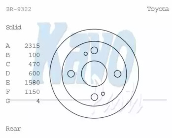 KAVO PARTS BR-9322