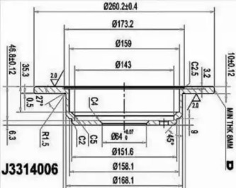 NIPPARTS J3314006