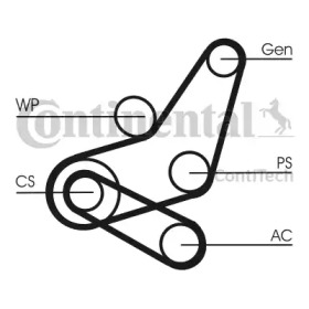 CONTITECH 6PK1059 ELAST T2