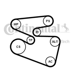 CONTITECH 6PK1555K3 CONTITECH 6PK1555K3