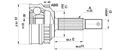 OPEN PARTS CVJ5054.10