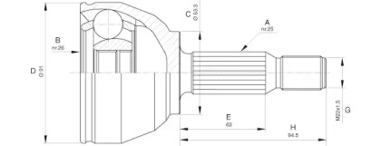 OPEN PARTS CVJ5654.10