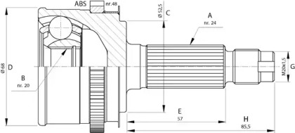 OPEN PARTS CVJ5728.10