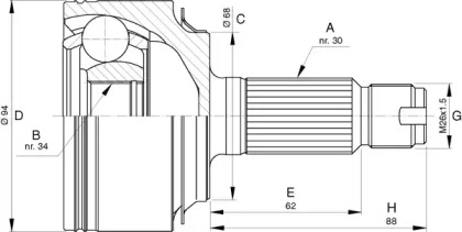 OPEN PARTS CVJ5758.10