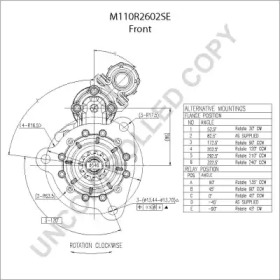 prestolite electric m110r2602se