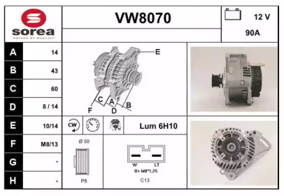 SNRA VW8070