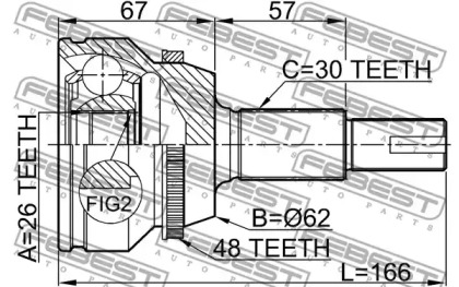 febest 0110gsv40a48