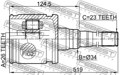 febest 0111mcx20rh