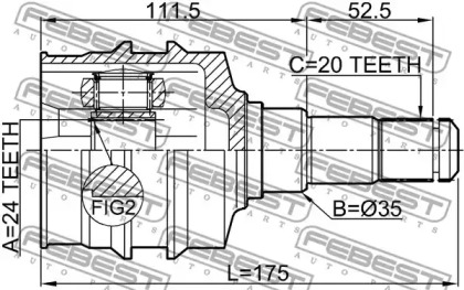 febest 0111sxv20lh