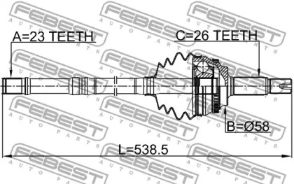febest 0114zze120a48lh