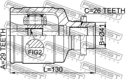 febest 0411cu204wd