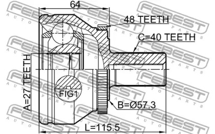 febest 2710xc90wda48