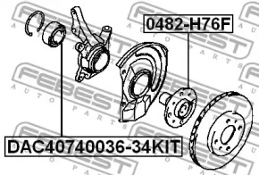 febest dac4074003634kit