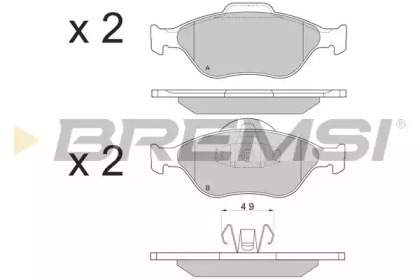 BREMSI BP2872