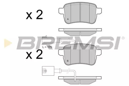 BREMSI BP3438