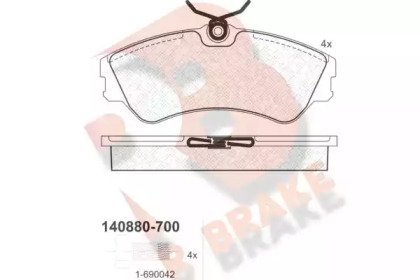 R BRAKE RB0880-700