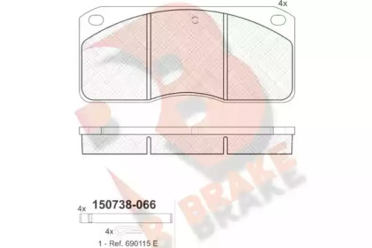 R BRAKE RB0738-066