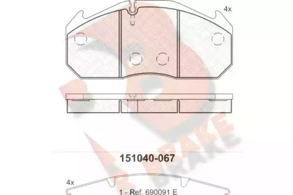 R BRAKE RB1040