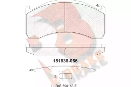 R BRAKE RB1638-066