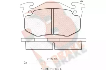 R BRAKE RB0457