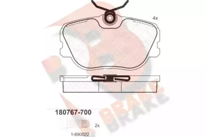 R BRAKE RB0767-700