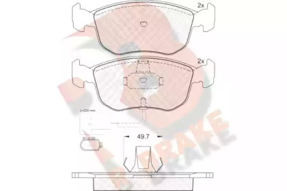 R BRAKE RB0957