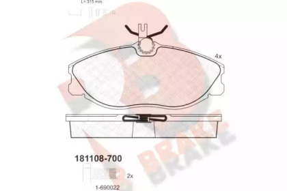 R BRAKE RB1108-700