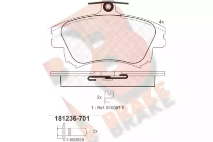 R BRAKE RB1236-701