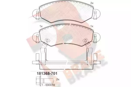 R BRAKE RB1368-701