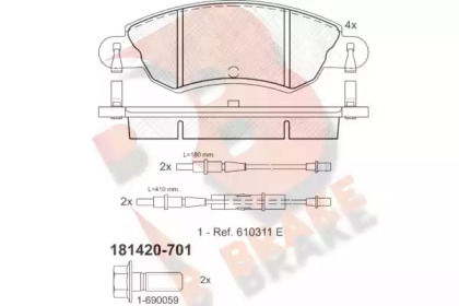 R BRAKE RB1420-701