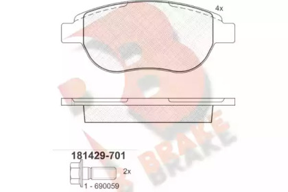 R BRAKE RB1429-701