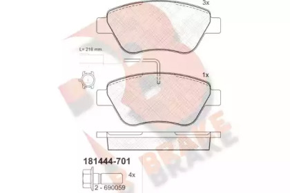 R BRAKE RB1444-701