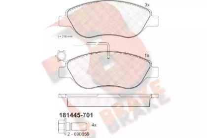 R BRAKE RB1445-701