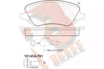 R BRAKE RB1454-701