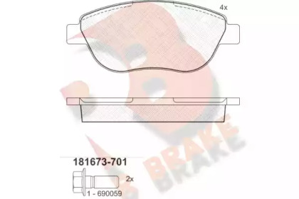 R BRAKE RB1673-701