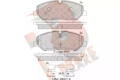 R BRAKE RB2268-204