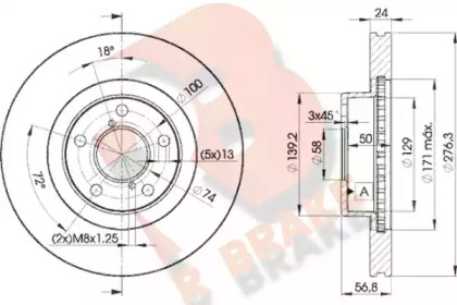 R BRAKE 78RBD20033