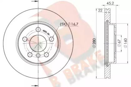 R BRAKE 78RBD20039