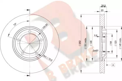 R BRAKE 78RBD20100