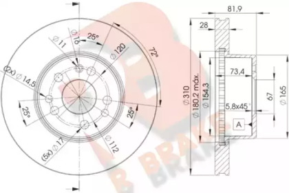 R BRAKE 78RBD10312