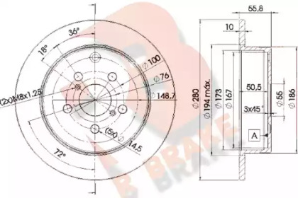 R BRAKE 78RBD20503
